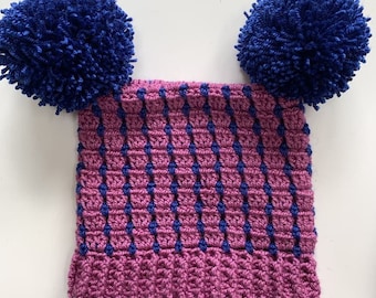 Block stitch Square hat pattern