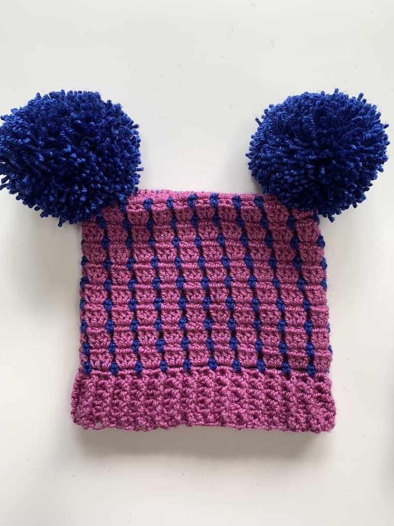 Block stitch Square hat pattern image 1