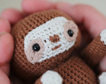 Crochet sloth pattern - giant, medium and Tiny - Instant PDF Download