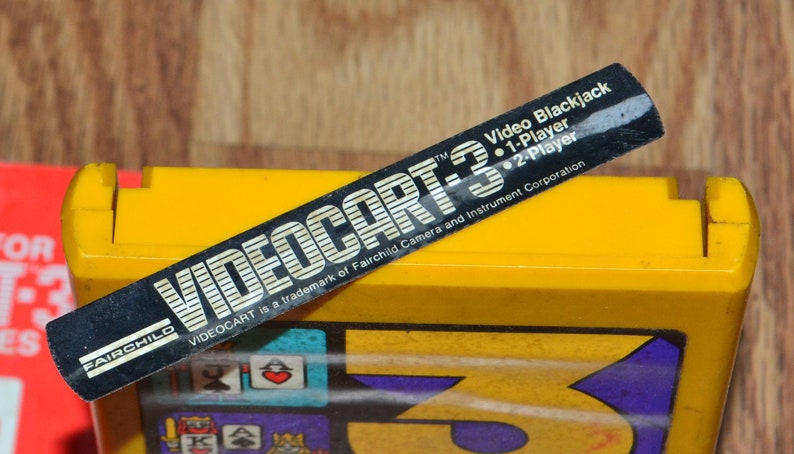 Fairchild Video Game Videocart-3 Cartridge Blackjack 1 or 2 Player