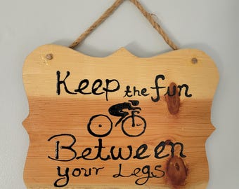 Cycling Handmade Wood Sign