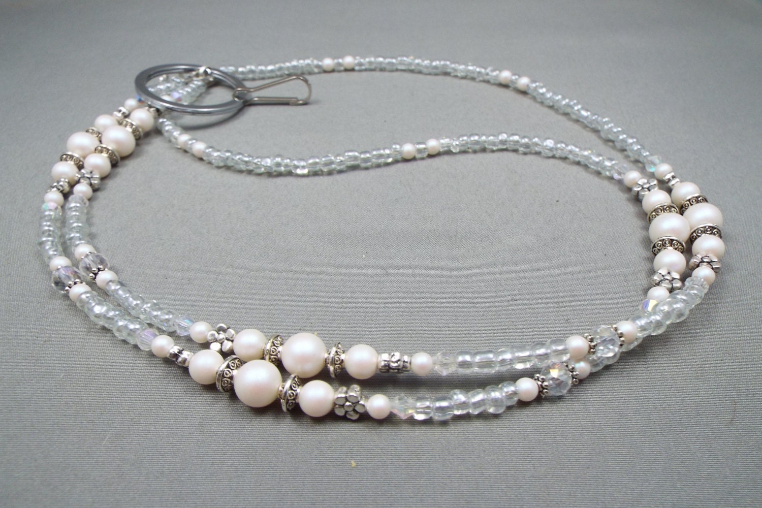 Beaded ID breakaway lanyard necklace 36 with or Etsy