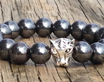 Panther Black Hematite Men's Healing Mala Bracelet