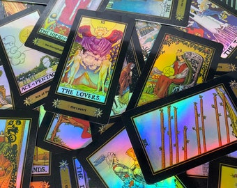 78 Holographic Cards Tarot Deck Set, Future Telling Card Board Games, Tarot Cards, Oracle Deck