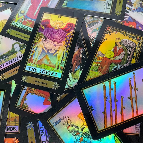 Holographic Tarot Cards: 78-Card A.E. Waite Deck