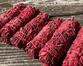Dragons Blood White Sage Smudge Sticks for Smudging, Incense Resin, Cleaning Household & Altar