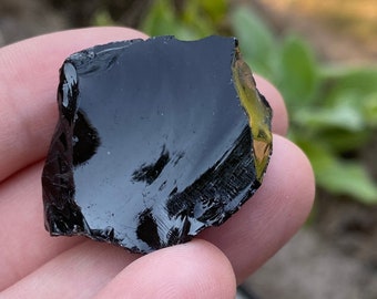 Black Obsdian Dragon Glass Raw Chunk Healing Crystal