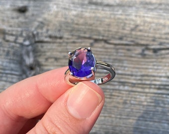 Alexandrite Gemstone Silver Fashion Jewelry Wedding Engagement Ring