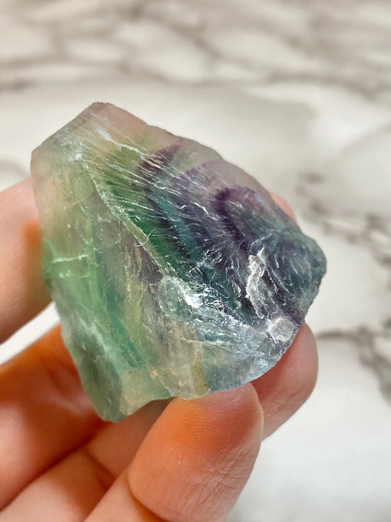 Fluorite Raw Chunk Healing Crystal Absorbs Negative Energy Etsy