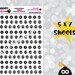Vinyl Date Dots Black (4x31) Removable Planner Stickers