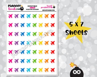 Vinyl Plane Removable Planner Stickers