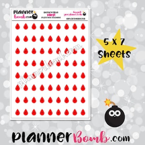 Vinyl Period Removable Planner Stickers image 1