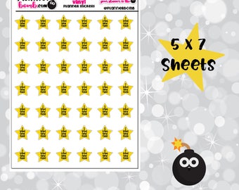 Clearance: Vinyl Tried New Food Planner Stickers