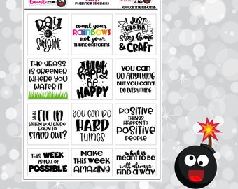 Motivational Quote boxes 2 - Sarcastic Stickers - removable vinyl planner stickers