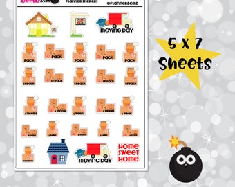Clearance: Vinyl Moving Planner Stickers