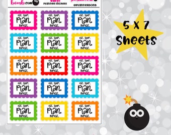 Eat Sleep Plan - Half Boxes Planner Stickers