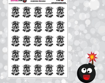 Clearance: I workout so I can eat pizza stickers - Sarcastic Stickers - removable vinyl planner stickers