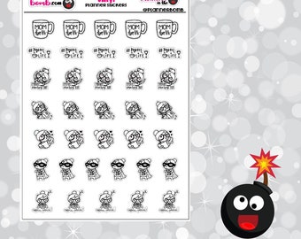 Clearance: Vinyl Mom Life Planner Girl Removable Planner Stickers