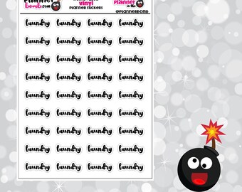 Laundry Vinyl Removable Planner Stickers