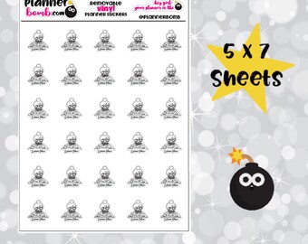 Clearance: Vinyl Teacher Lesson Planning Planner Girl Removable Planner Stickers