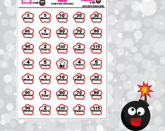 Weekly streak stickers. Cycling stickers. Removable Planner Stickers