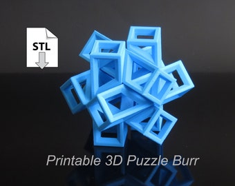 3D Print File for burr puzzle 3d printer knot digital download light construction corporate gift architect think