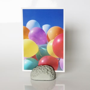 concrete brain card holders, brain, gray matter, postcard, business card, desk accessories photo holder, think concrete office image 5