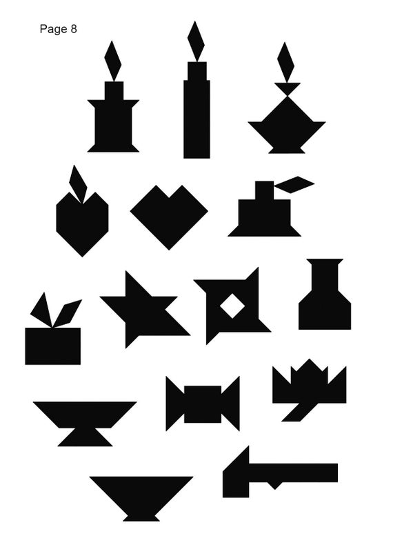 Tangram 191 Silhouettes Solutions Patterns Direct Download