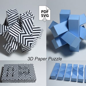 Kit di costruzione pulsante "Classic Slim" carta 3D Puzzle pdf SVG stella burr Design fai da te illusione ottica origami arte pieghevole puzzle cinese