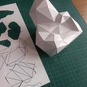 papercraft Thinker Statue Rodin "the thinker" 3D PDF SVG Template Low Poly DIY Paper Art Papercrafting Desk figurine origami sculpture image 9