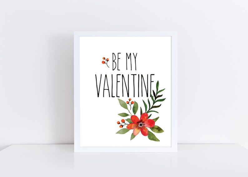 Valentine/'s Day Gift Love Print Valentine/'s Day Printable Hearts Print Pink Art Valentine Download Red Art Be My Valentine