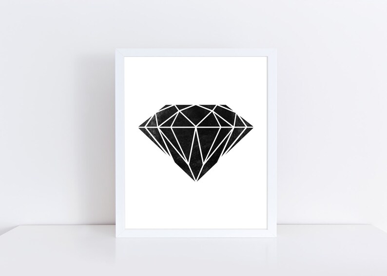 Diamond Print Black Salon Wall Art Image 0