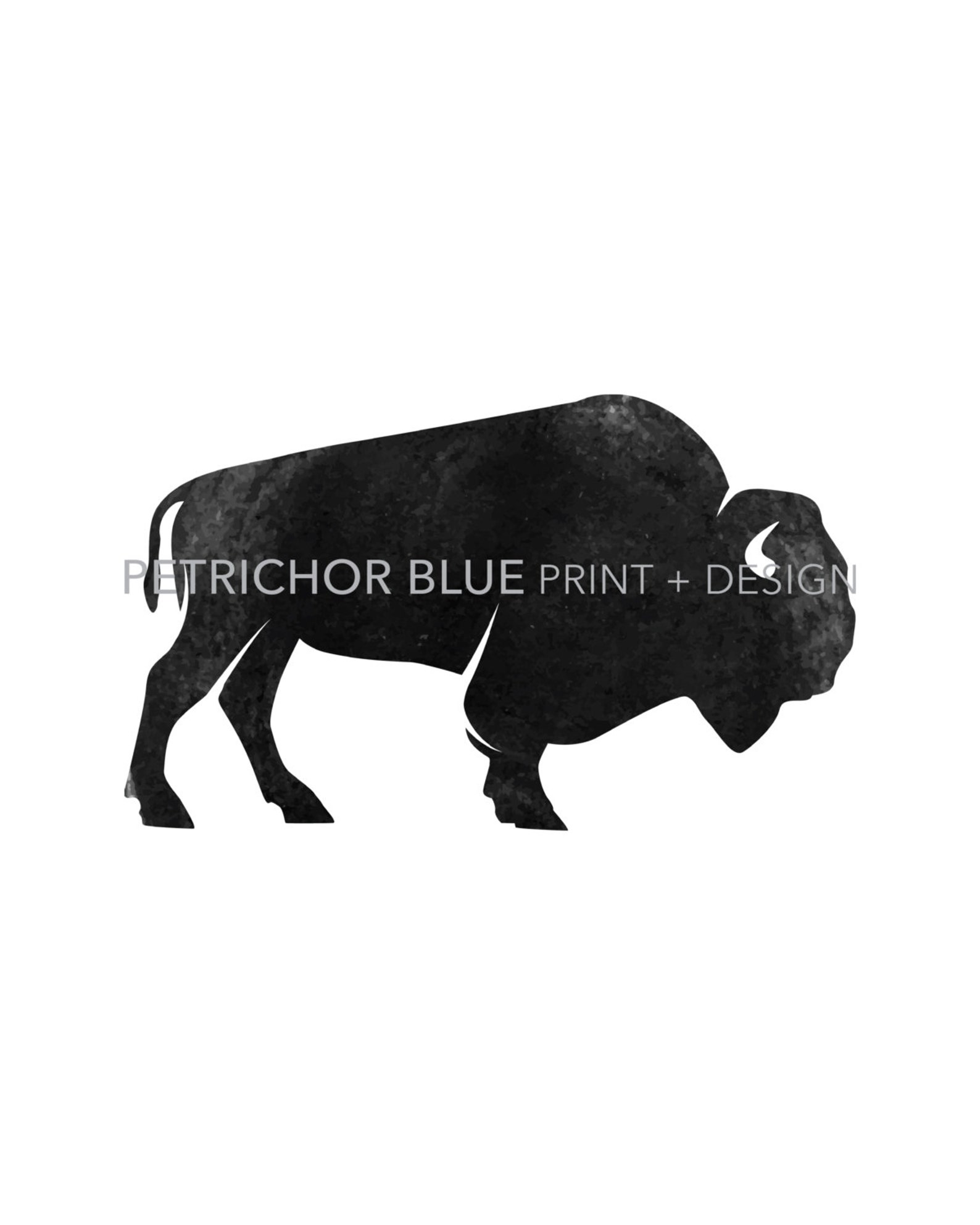 Buffalo Print Black and White Wall Decor Instant Download Etsy