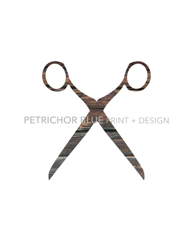 Scissors Print Wood Wall Art Hair Stylists Wall Art Wooden Etsy