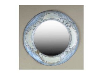 Blue Circular Mirror - 15 inch Diameter