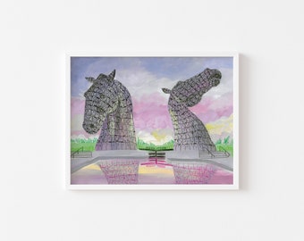 Falkirk Kelpies Art Print