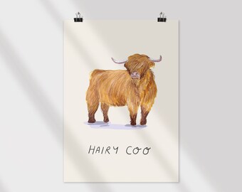 Highland Cow Art Print