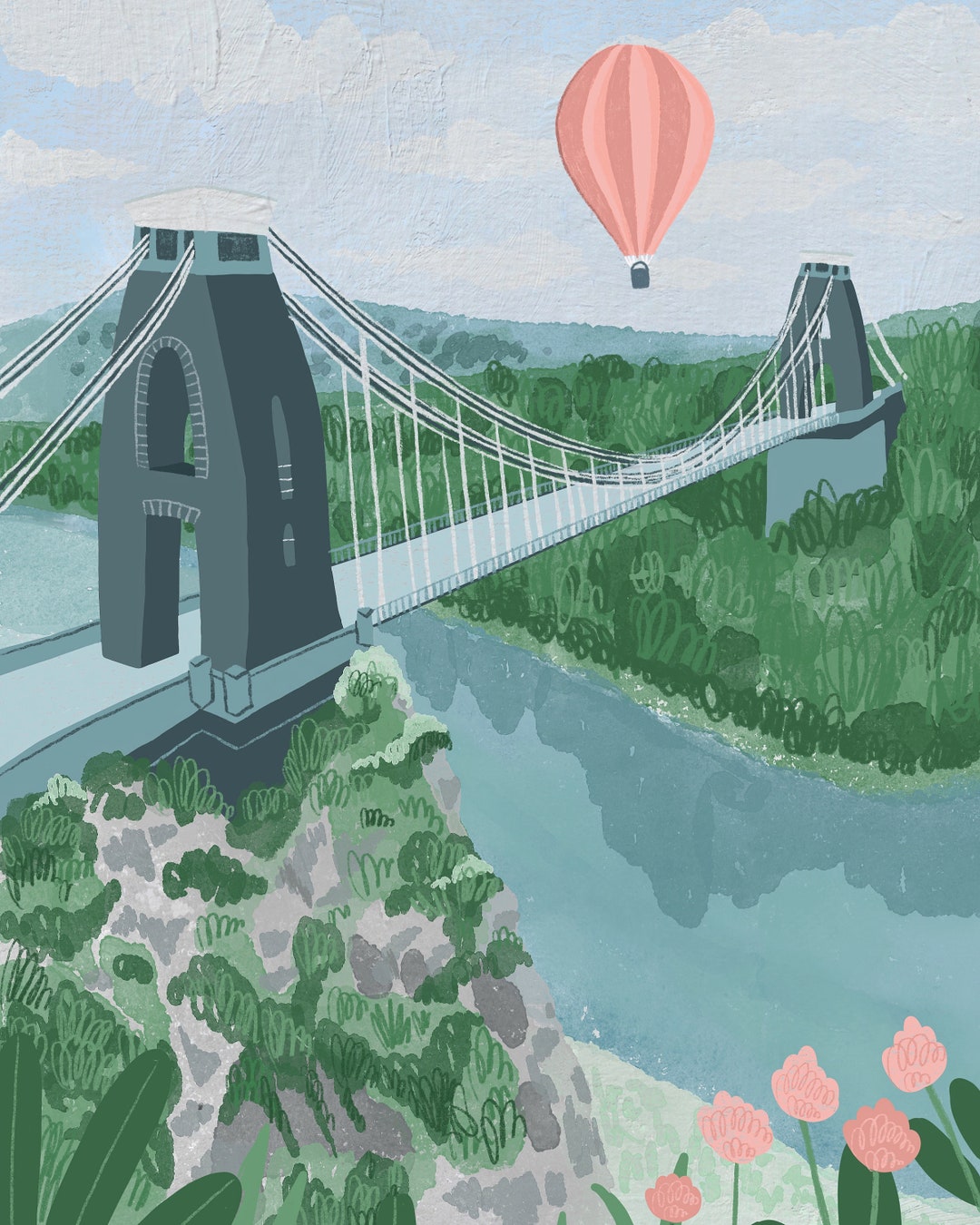 Bristol Suspension Bridge Art Print Etsy
