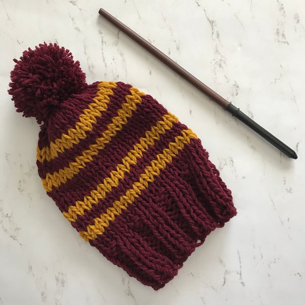 Harry Potter inspired House knit hat