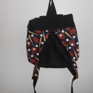 Black and Brown Baseball Backpack