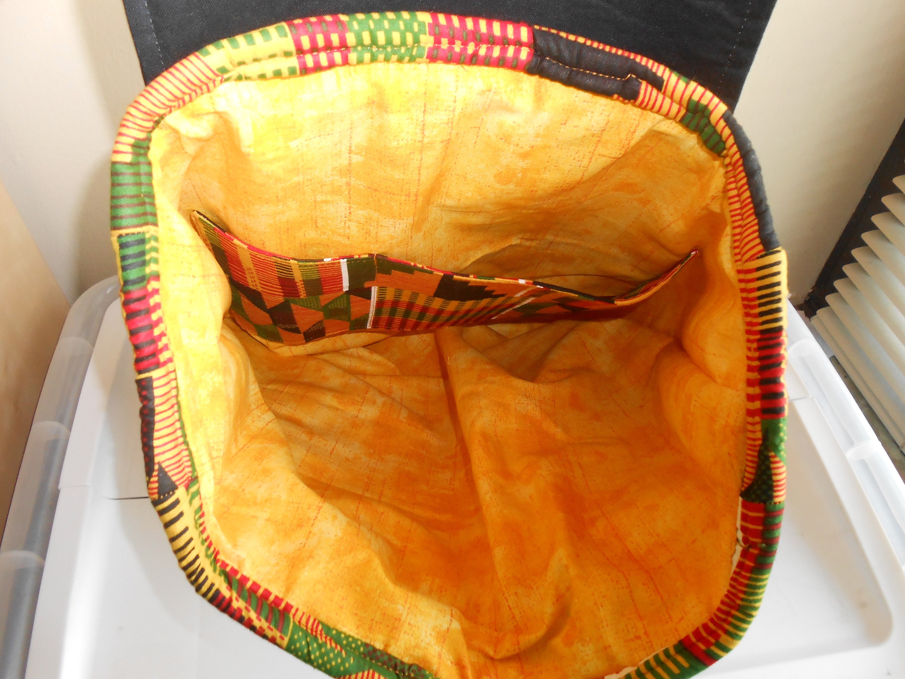 Kente Cloth Backpack Purse: Large A-shape Everyday Bag - Etsy