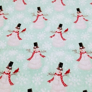 Christmas Tree Skirt-Tree Skirt-Snowman-Mint Tree Skirt-Snowmen-Snow-Farmhouse Christmas-Country Tree Skirt