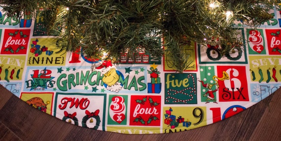 Download Free Christmas Tree Skirt Made With Grinch Etsy SVG DXF Cut File