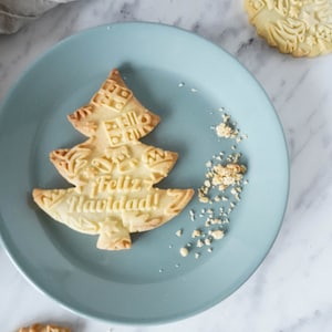 CHRISTMAS GIFT – choose the language, MINI embossing rolling pin for cookies, biscuits, Snowman, Santa, baubles, Christmas gift idea
