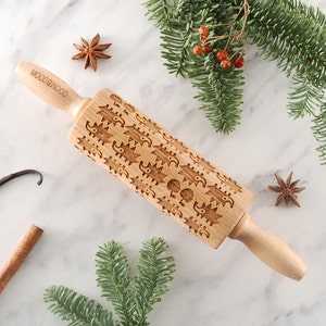 HEDGEHOG - MINI embossed, engraved rolling pin for cookies - perfect gift idea