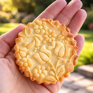 Hungarian folk embossed rolling pin, engraved wood cookie stamp, traditional baking tool or folk art gift