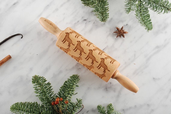 Labrador Embossing Rolling Pin: Dog Breed Cookie Stamp