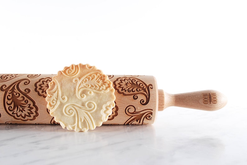 PAISLEY Embossed Engraved Rolling Pin for Cookies Perfect Etsy