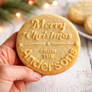 Stampo per biscotti personalizzato: moderno stampo in legno da 10 cm, regalo personalizzato per gli amanti della pasticceria.