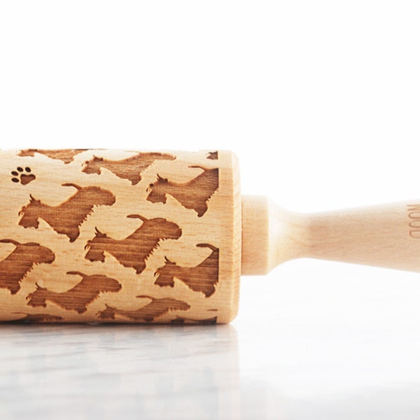 SCOTTISH TERRIER -  embossing rolling pin for cookies, laser engraved, solid wood, perfect Christmas gift, Mother’s Day gift, animal lover